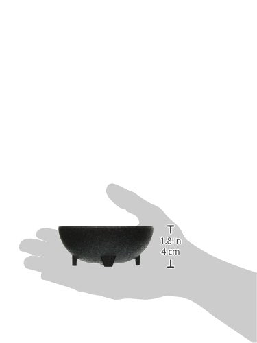 H.S. Inc NHS1008X6-CH Molcajete Chico, 4 oz., 3" Diameter x 1-1/2" Deep, Polypropylene, Charcoal Color, NSF Certified, Authentic Serving Bowl for Bars and Restaurants, (6 Each Per Sleeve, 24 Total)