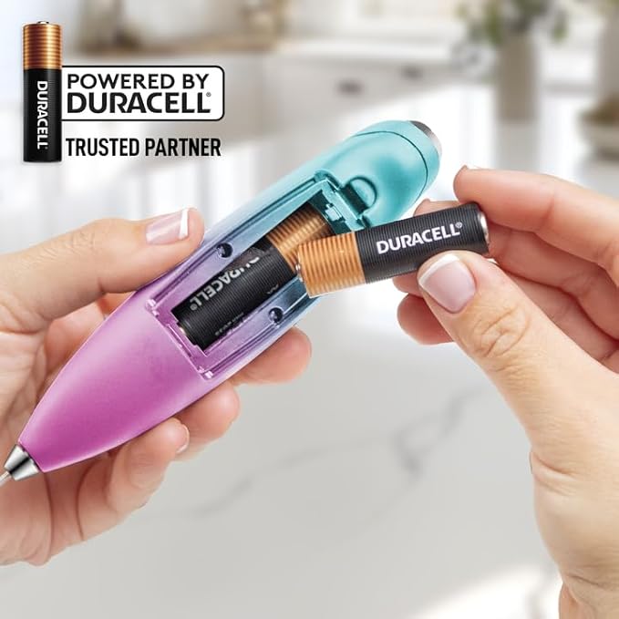 Zulay Kitchen Powerful Milk Frother Wand With 4 AA Duracell Batteries - Ultra Fast Handheld Drink Mixer - Electric Whisk Foam Maker for Coffee, Lattes, Cappuccino, Matcha & Creamer