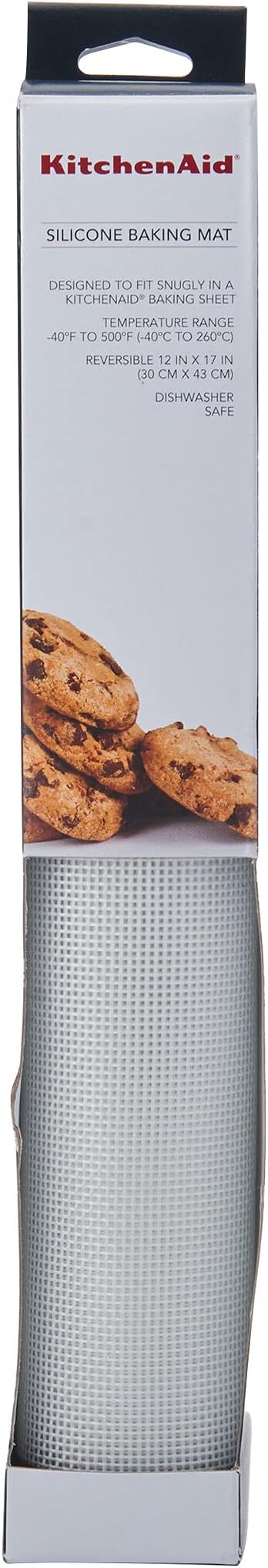 KitchenAid Silicone Large Baking Mat, 12x17-Inch, Gray