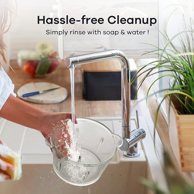 GANIZA Food Processors, Electric Food Chopper with Meat Grinder & Vegetable Chopper - 2 Bowls (8 Cup+8 Cup) with Powerful 450W Copper Motor - Includes 2 Sets of Bi-Level Blades (Grey)