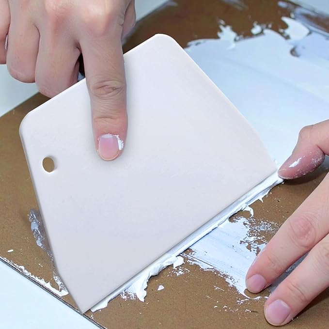 3 Pcs Plastic Dough Scraper Food Scraper Bowl Scraper Set Dough Cutters for Bread Cake Pastry Pizza Making