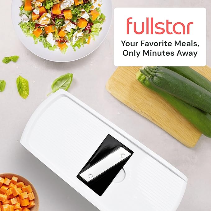 Fullstar The Original Pro Chopper - Vegetable Chopper and Spiralizer, Food Chopper with Container, Fruit Slicer, Kitchen Gadgets & Gifts, Home Essentials (8 in 1, White)