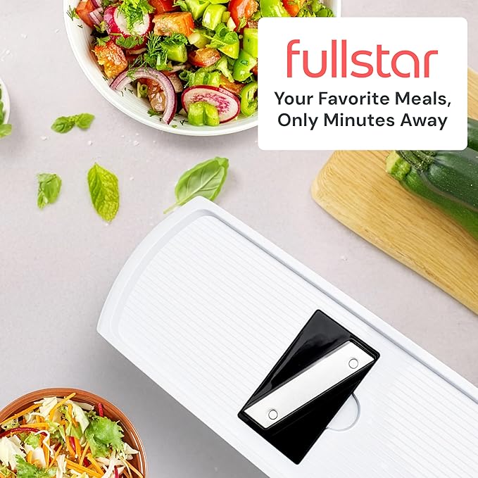 Fullstar The Original Pro Chopper - Vegetable Chopper and Spiralizer, Food Chopper with Container, Fruit Slicer, Kitchen Gadgets & Gifts, Home Essentials (6 in 1, White)