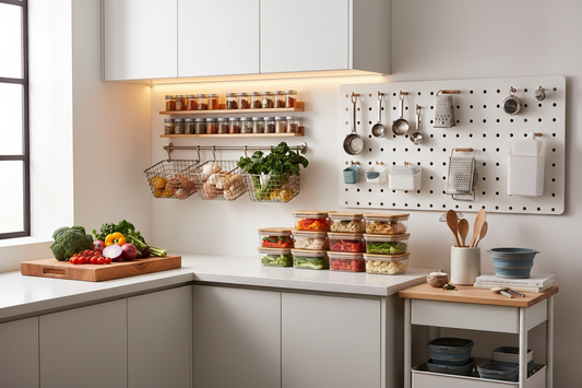 compact storage for meal prep and organization