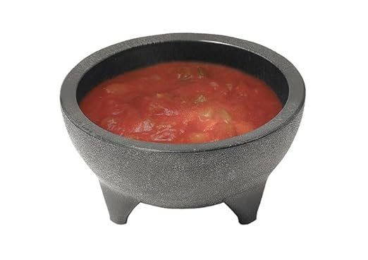 Winco Molcajete Salsa Bowl, 56-Ounce,Black