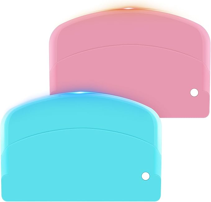 Bowl Scraper Spatula Multipurpose dough Scraper 2PCS, Flexible Plastic Kitchen Pastry Cutter Tool, Food Scrappers for Bread Dough Baking Cake Fondant Icing.