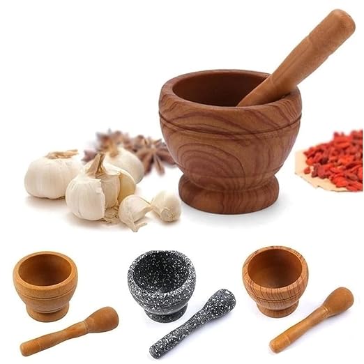 Resin Mortar and Pestle Set, Guacamole Bowl Molcajete Grinder Garlic Spices Herbs Mortar Pestle Set, Great for Guacamole Spice,Cooking Tools Supplies, Small 4.3 Inch Holds 1.5 Cups,Not Made by Stone