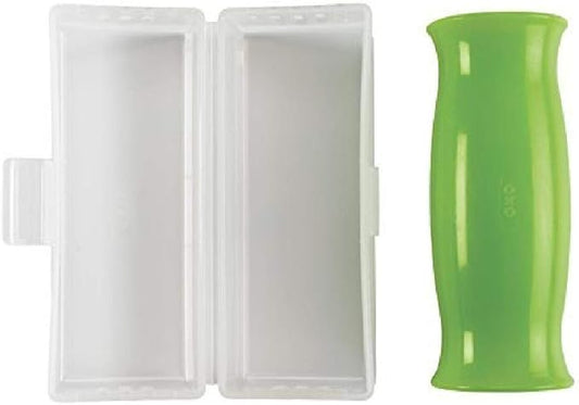 OXO Good Grips Silicone Garlic Peeler with Stay-Clean Storage Case,Clear,1EA