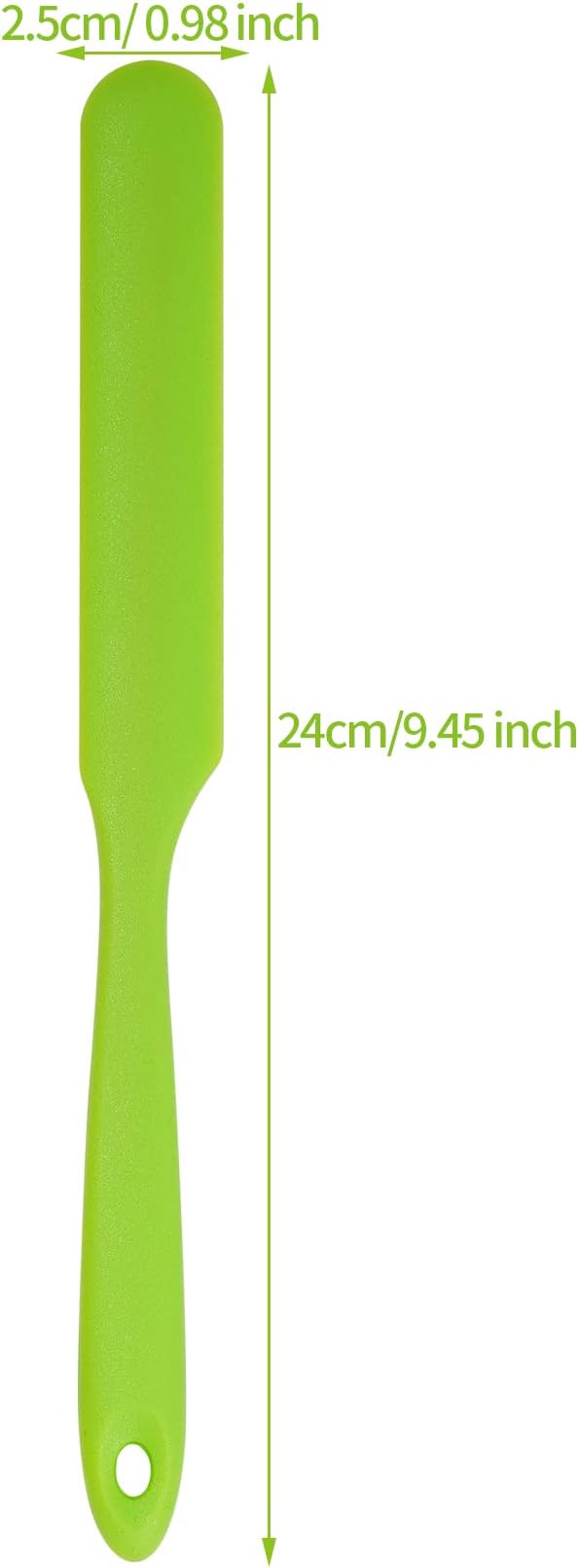 6pcs Silicone Spatulas Heat Resistant Jar Spatulas Cake Cream Butter Spatulas with Long Handle Non-Stick Kitchen Baking Cooking Resin Craft Stirring Mixing Scraper Tool (6 Colors)