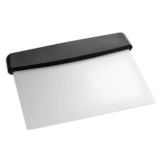 OCS Parts 6-Inch Stainless Steel Dough Cutter and Bench Scraper | Black Handle | Cutter for Pizza Dough, Bread, and Pastry Dough | Multipurpose Kitchen Utensil