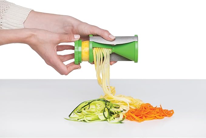 HIC Kitchen Spiral Vegetable Slicer, 18/8 Stainless Steel Blades