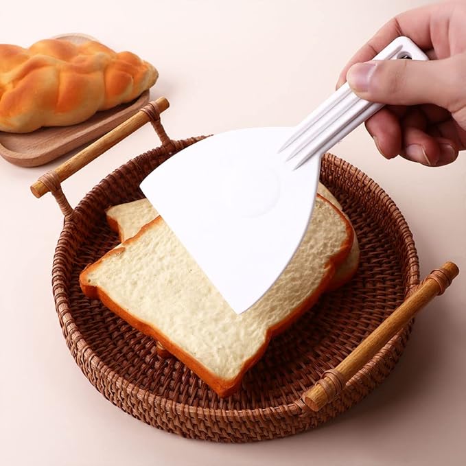 2PCS Plastic Dough Cutter,Bread Dough Trimming Scraper,Cake Pizza Spatula Cutter, Pizza Bread Bench with Handle Trimming Icing Baking Chopper