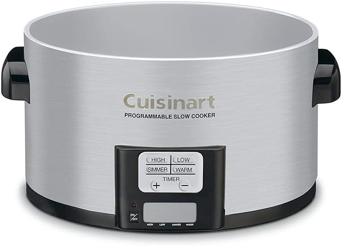 Cuisinart PSC-350 3-1/2-Quart Programmable Slow Cooker, Silver, 9-1/2 in H x 9.1 in W x 12.67 in L