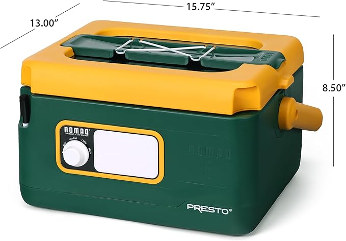 Presto 06019 8-Quart Nomad Traveling Slow Cooker, Locking Lid, Dry Erase Board, Green/Gold