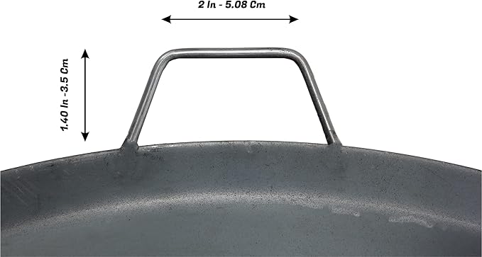 Comal Para Tortillas Grandes 21.5 Inch Redondo for Tortillas y Quesadilla Carbon Steel Heavy Duty Metal Handle