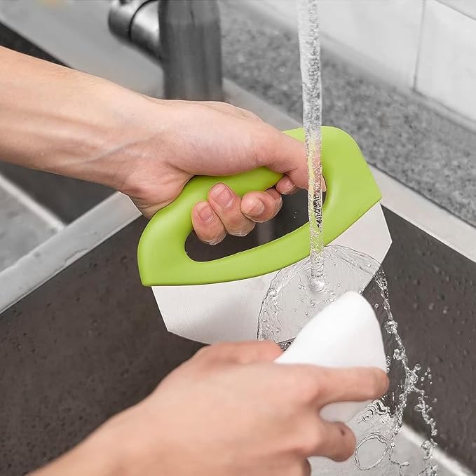 Mezzaluna Mincing Chopper Easy Grip Pizza Cutter and Salad Chopper, Quick Rocking n Chopping Meat, Herbs and Salads,Green