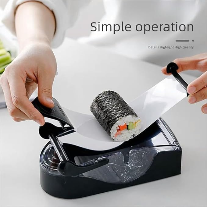 Sushi Roll Maker Kit for Beginners - Complete Sushi Rolling Kit with Easy-to-Use Design, Perfect for California Rolls & Homemade Sushi Night
