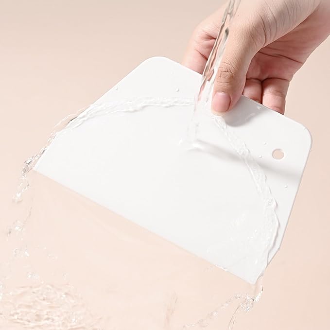 3 Piece Plastic Dough Scraper, Food Grade Trapezoidal Bread Scraper Bowl Scraper Set Multipurpose Kitchen Food Scraper for Bread Cake Fondant Icing Cream Pizza Making Size L M S