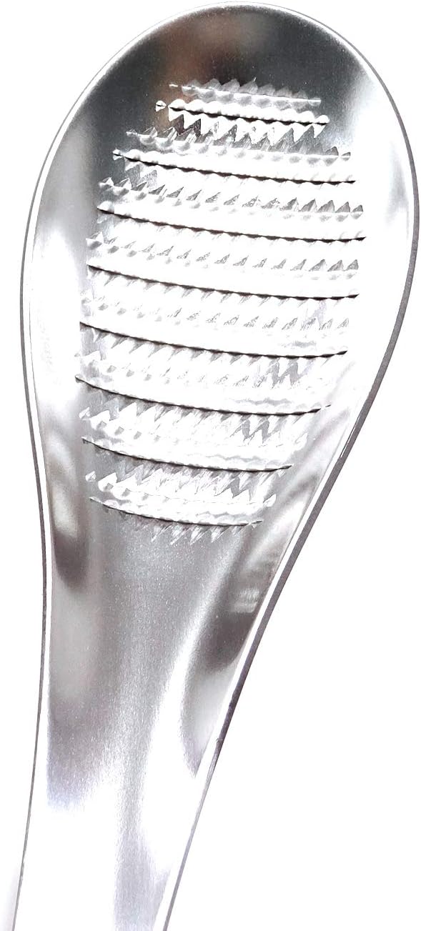 Honbay 1PCS Stainless Steel Garlic Ginger Fruits Root Vegetable Grater Grinder Spoon for Kitchen