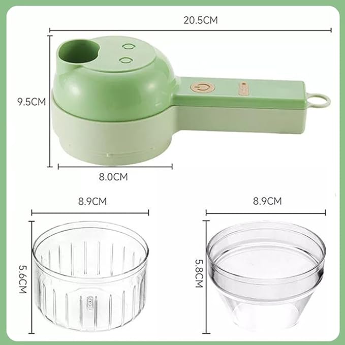 5 in 1 Electric Vegetable Chopper, Smart Kitchen Appliances, Mini Handheld Vegetable Chopper Set, Electric Vegetable Cutter with Egg Beater and Clean Brush