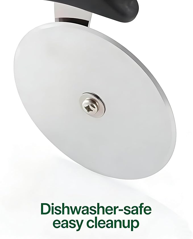Pizza Cutter Wheel, Stainless Steel Slicer, Sharp Classic Cutters, Kitchen Gadget with finger guard protects, Easy dishwasher cleaning