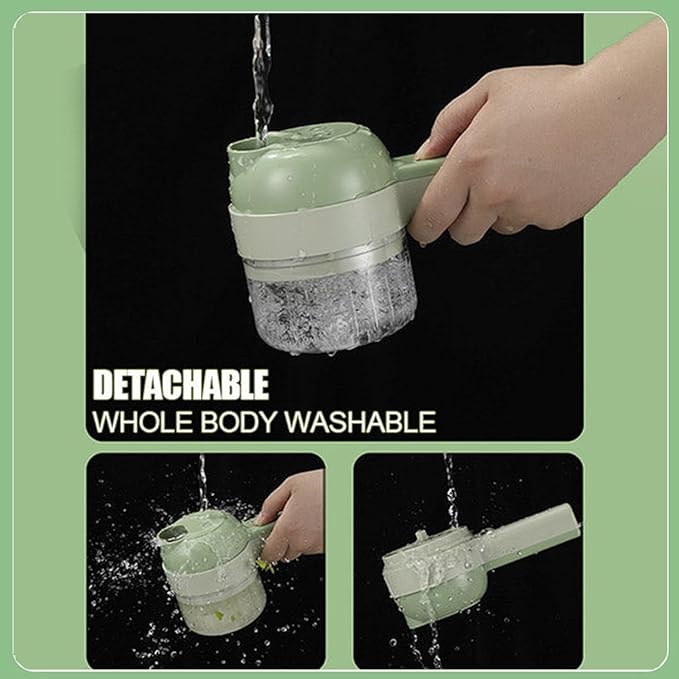 5 in 1 Electric Vegetable Chopper, Smart Kitchen Appliances, Mini Handheld Vegetable Chopper Set, Electric Vegetable Cutter with Egg Beater and Clean Brush