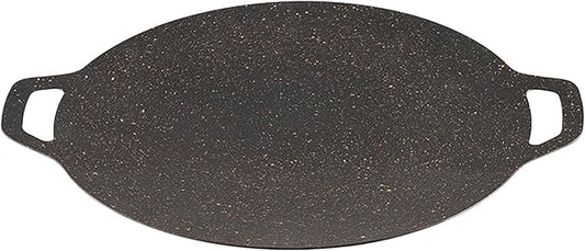 Thin Korean Grill Pan, 9.4 Inch Iron with Non-stick Coating Baking Tray on Heating Stove for Home, Party Travel and Outdoor (9 inch)