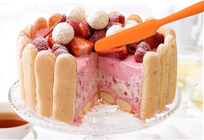 4pcs Silicone Spatula Set Heat Resistant Cake Cream Butter Spatulas Mixing Batter Scraper Non-Stick Flexible Baking Cooking Tool 4 Colors (multicolor)