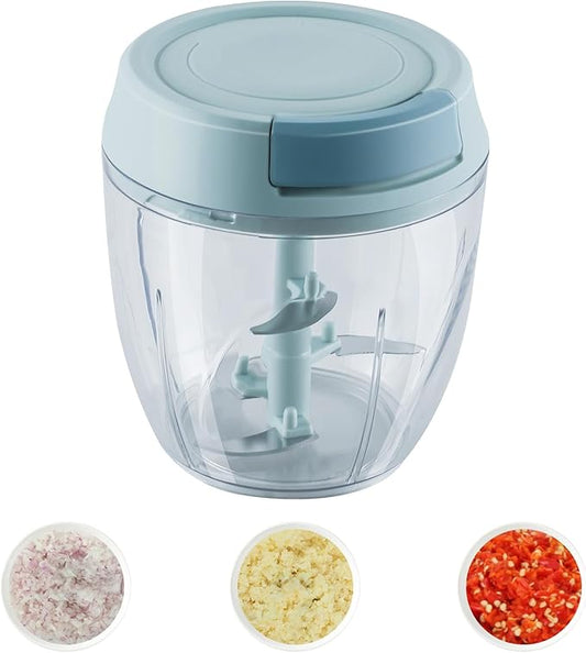 Small Manual Food Processor Protable Meat Salad Fruit Chopper Onion Cutter Garlic Mincer Kitchen Gadgets,900ml