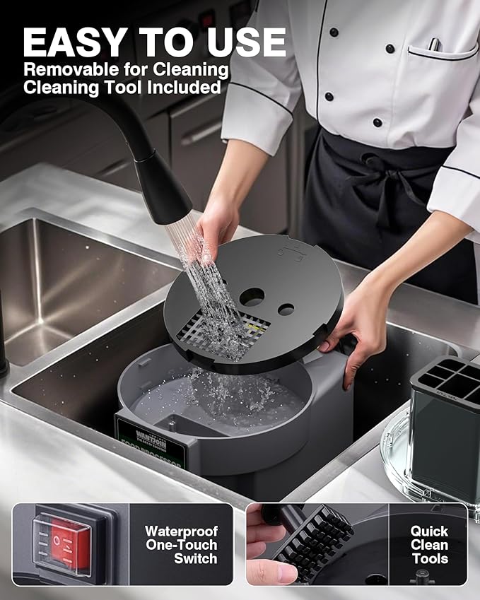 WantJoin 5-in-1 Electric Food Processor & Vegetable Chopper - Multifunctional Commercial Dicer with Stainless Steel Blades for Slicing (2.5mm), Dicing (6/8/12mm), Chopping (2.5mm), Shredding