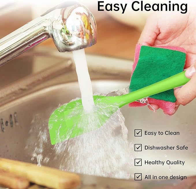 Barsone 5-Piece Silicone Spatula Set - Heat Resistant 446°F Food Grade BPA Free, Nonstick Cookware Safe Dishwasher Safe Kitchen Tools for Baking, Cooking, Stirring, Multicolor.