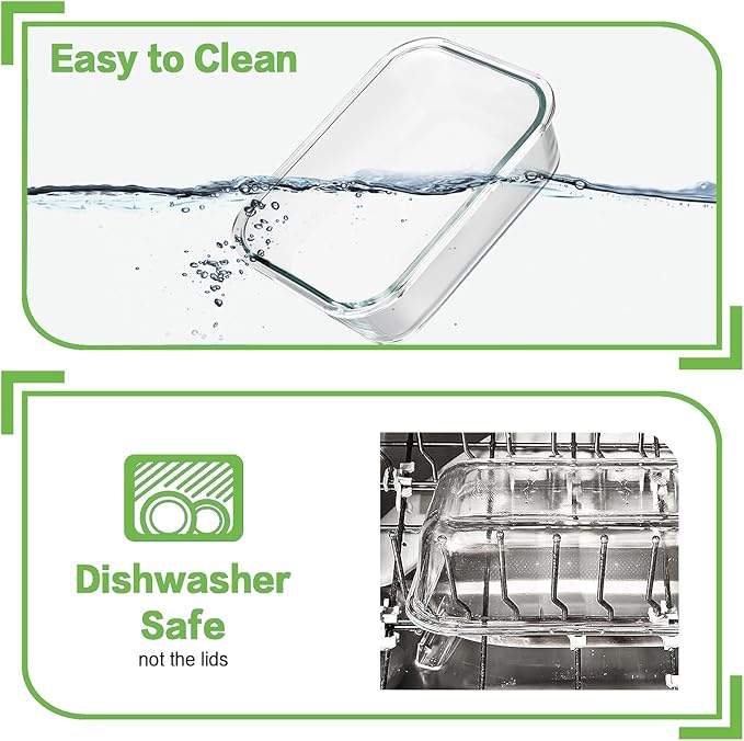 10 Pack Borosilicate Glass Meal Prep Containers with Locking Lids, Glass Food Storage Containers Set, Airtight Lunch Bento Boxes, BPA-Free & Leak Proof, 36oz & 14oz, Freezer, Oven Safe-Pink