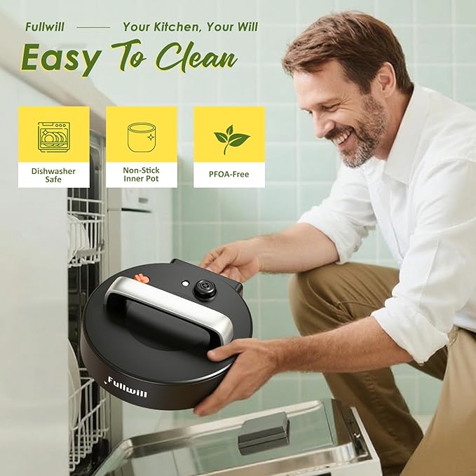 Fullwill 9-in-1 Electric Pressure Cooker(2026 Upgraded), 12 Presets Instant Multi Cooker, Olla de Presion Nonstick Pot 6 Quarts