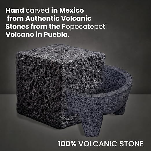 The original Molcajete Mexicano volcanic rock Handmade of Authentic Lava Rock in Mexico - Molcajete de Piedra volcanica - Molcajete Mortar Pestle molcajete bowl molcajete volcanic rock guacamole maker