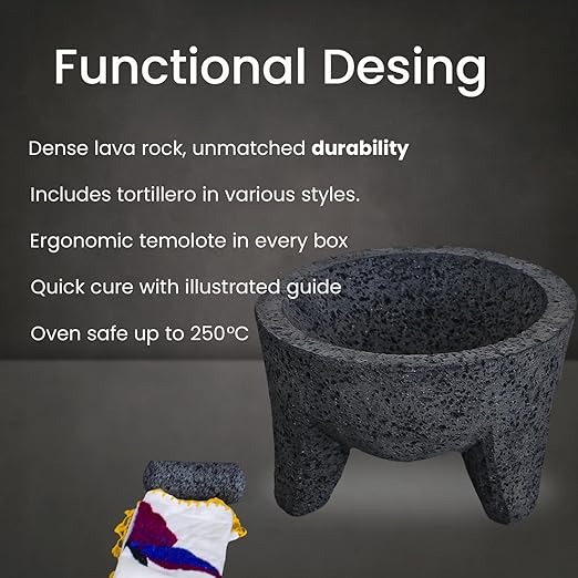 The original Molcajete Mexicano volcanic rock Handmade of Authentic Lava Rock in Mexico - Molcajete de Piedra volcanica - Molcajete Mortar Pestle molcajete bowl molcajete volcanic rock guacamole maker