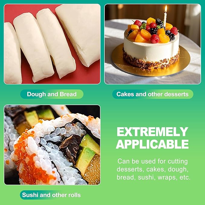 slaixiu 2PCS Stainless Steel Dough Scraper Set - Bench Scraper & Cutter with Scale for Baking, Pastry, Bread Making & Cutting Boards, Multipurpose Kitchen Tool