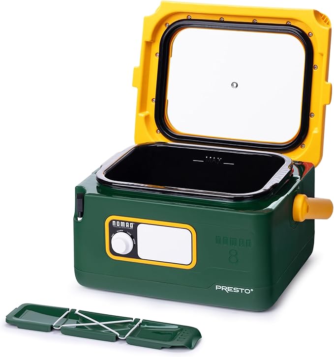 Presto 06019 8-Quart Nomad Traveling Slow Cooker, Locking Lid, Dry Erase Board, Green/Gold