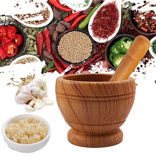 Resin Mortar and Pestle Set, Guacamole Bowl Molcajete Grinder Garlic Spices Herbs Mortar Pestle Set, Great for Guacamole Spice,Cooking Tools Supplies, Small 4.3 Inch Holds 1.5 Cups,Not Made by Stone