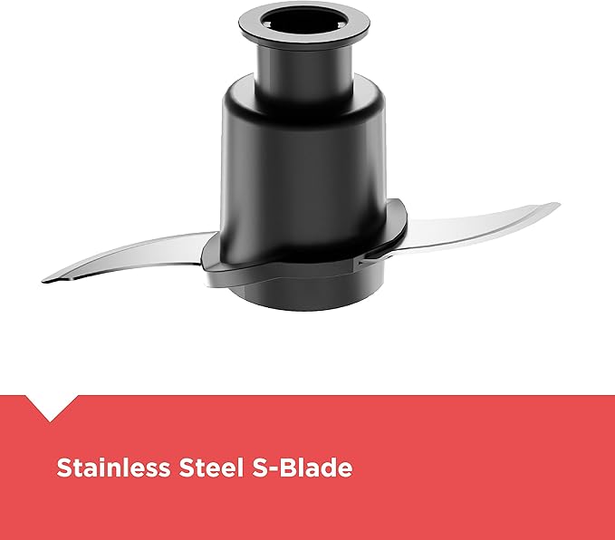 BLACK+DECKER 3-in-1 Easy Assembly 8-Cup Food Processor, Stainless Steel S-Blade, Easy-Clean, Touchpad Controls Black