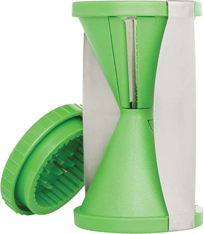 HIC Kitchen Spiral Vegetable Slicer, 18/8 Stainless Steel Blades, Set of 2
