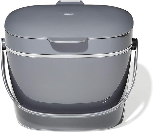 OXO Good Grips EASY-CLEAN COMPOST BIN - CHARCOAL - 1.75 GAL/6.62 L