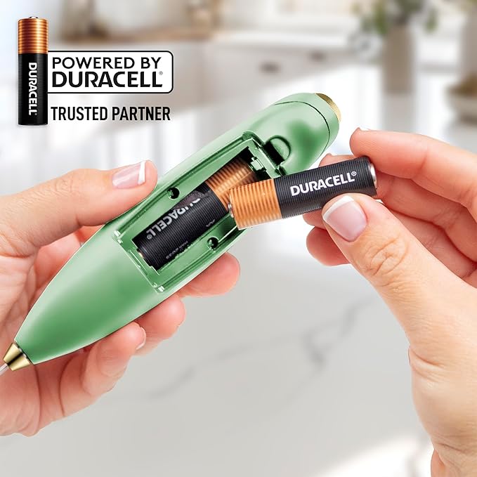 Zulay Kitchen Powerful Milk Frother Wand With 4 AA Duracell Batteries - Ultra Fast Handheld Drink Mixer - Electric Whisk Foam Maker for Coffee, Lattes, Cappuccino, Matcha & Creamer