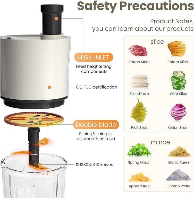 4-in-1 Waterproof Cordless Electric Vegetable Slicer Set - Handheld Electric Chopper, Garlic Chopper, Food Slicer, Hand Mixer with Blender for Chopping, Dicing and Pureeing