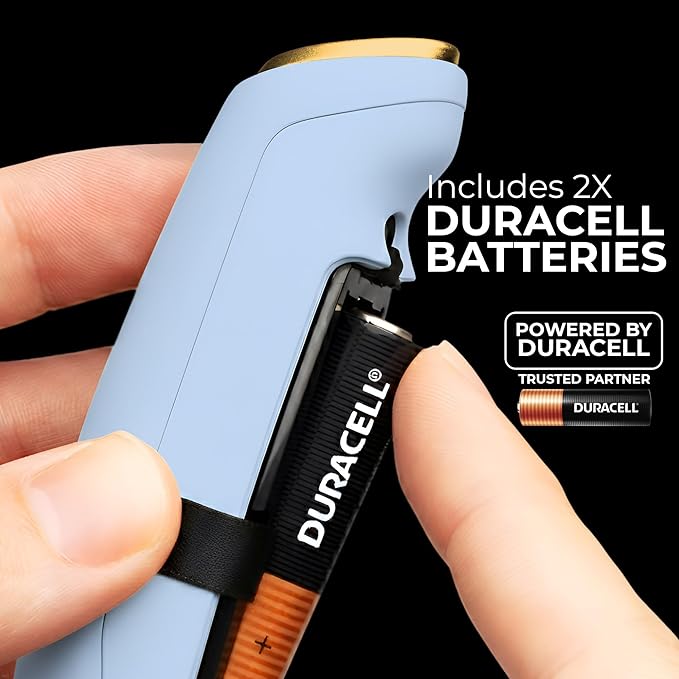 Zulay Kitchen Patented Tornado Triple Whisk Milk Frother with 4 Duracell Batteries – Handheld Foam Maker for Coffee, Lattes, Matcha & Hot Chocolate – Rich, Creamy Froth in Seconds