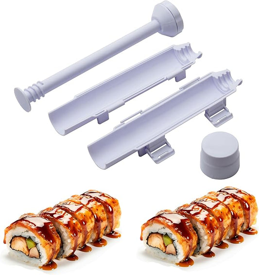 URED sushi bazooka sushi maker kit, Sushi Roller Mold Food Grade Plastic Rice Vegetable Meat homemade Diy Sushi Making Kit Machine tool kitchen Utensils sushi molds press gun