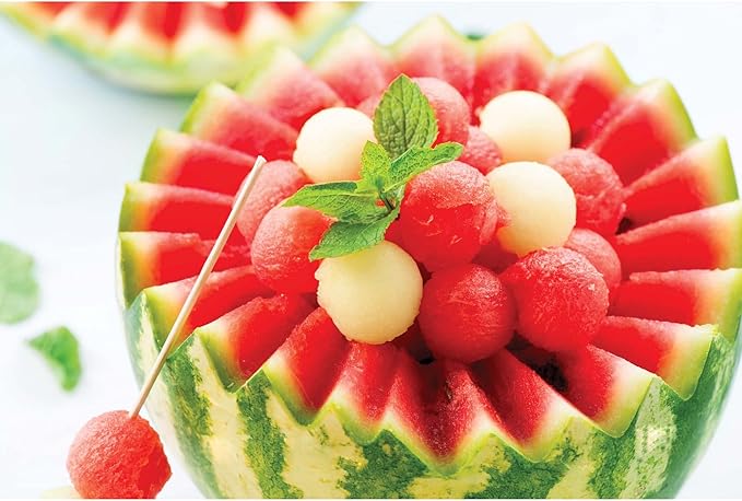 HIC Kitchen 4-in-1 Fruit Tool Set, Stainless Steel Blades