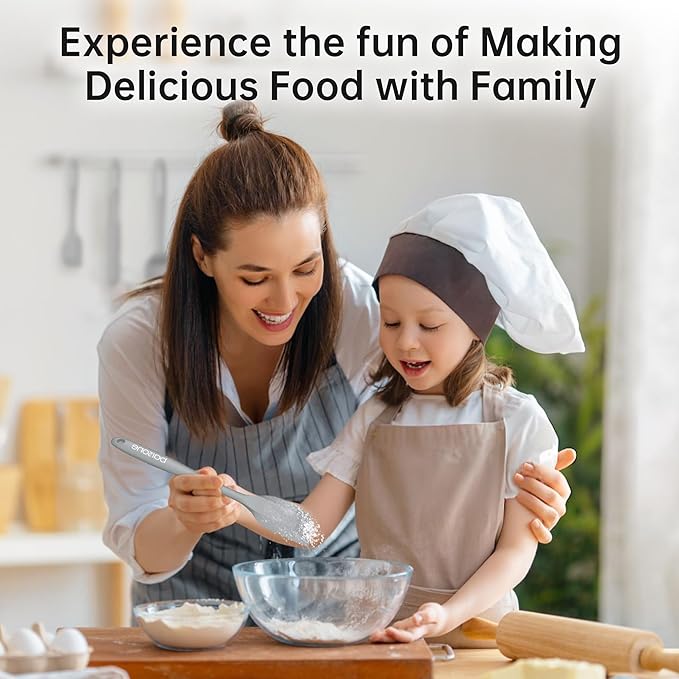 Barsone 5-Piece Silicone Spatula Set - Heat Resistant 446°F Food Grade BPA Free, Nonstick Cookware Safe Dishwasher Safe Kitchen Tools for Baking, Cooking, Stirring, Multicolor. (Grey)