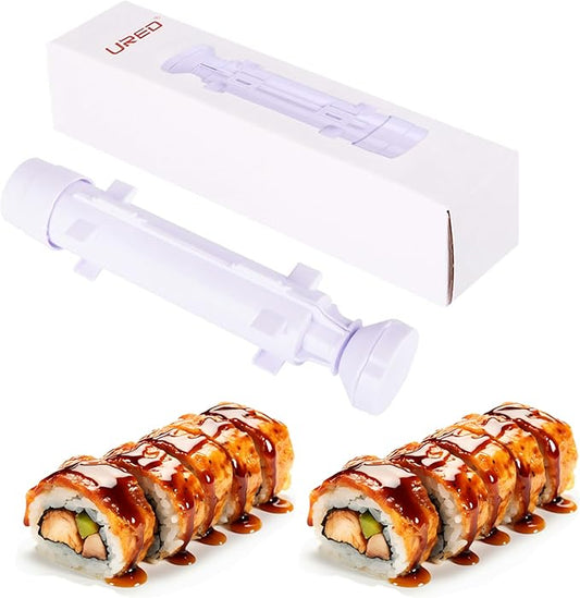 URED sushi bazooka sushi maker kit, Sushi Roller Mold Food Grade Plastic Rice Vegetable Meat homemade Diy Sushi Making Kit Machine tool kitchen Utensils sushi molds press gun