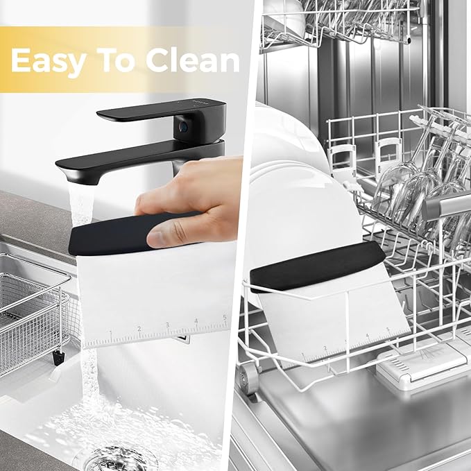 Bench Scraper, Stainless Steel Scraper Food Tool,Dough Scraper and Pastry Cutter With Scale,Food Chopper Baking Supplies Kitchen Gadgets (Black)