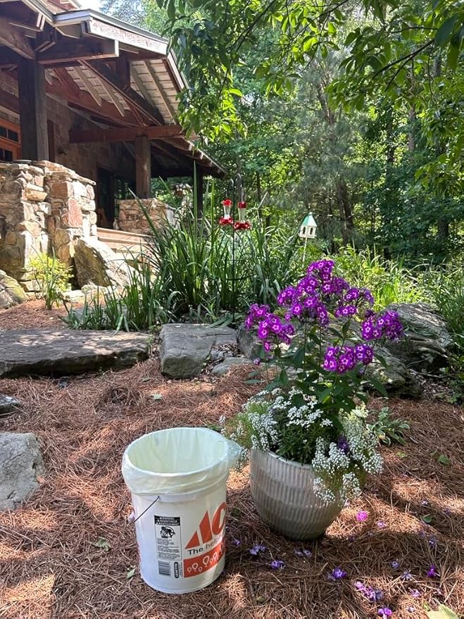 6-8 Gallon Compostable Trash Bags by BioBag, 45 Count, BPI Certified, Meets ASTM D6400 Standards, Made in USA, Medium Kitchen Bin Liners